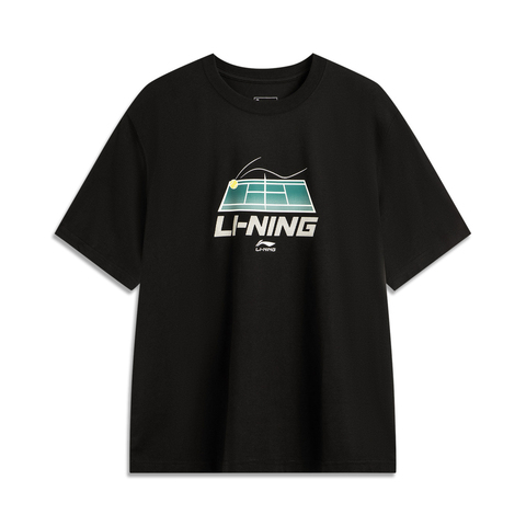 LI-NING李宁2025男子短袖文化衫针织无领短TAHSV237-3