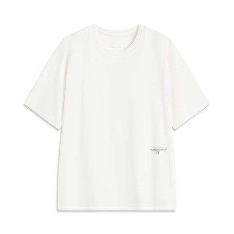 LI-NING李宁2025男子短袖文化衫针织无领短TAHSV177-5