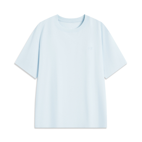 LI-NING李宁2025男子短袖文化衫针织无领短TAHSV145-5