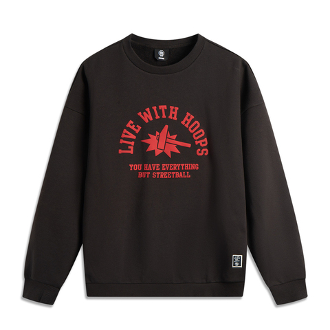 LI-NING李宁2025男子套头无帽卫衣针织无帽卫衣AWDV195-4