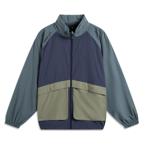 LI-NING李宁2025男子运动风衣梭织连帽外套AFDV351-2