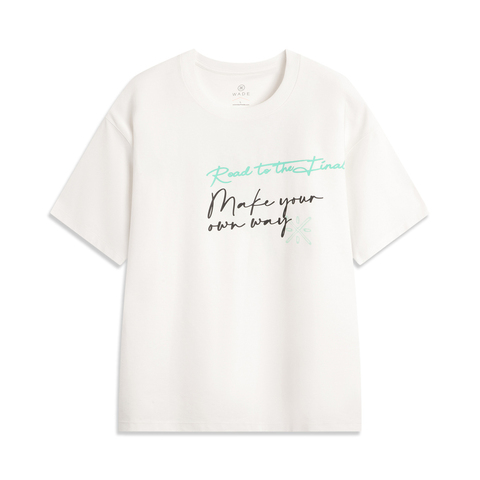 LI-NING李宁2025男子短袖文化衫针织无领短TAHSV017-2