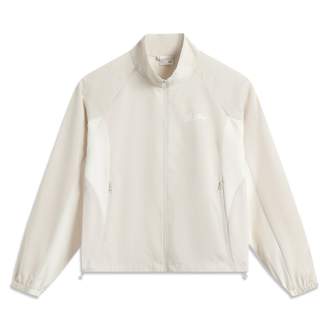 LI-NING李宁2025女子运动风衣梭织连帽外套AFDV694-6