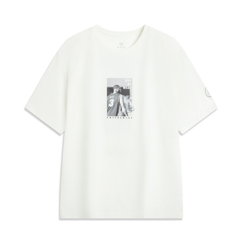 LI-NING李宁2025男子短袖文化衫针织无领短TAHSV087-7