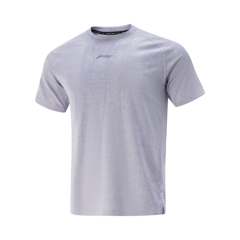 LI-NING李宁2025男子短袖T恤针织无领短TATSV159-4