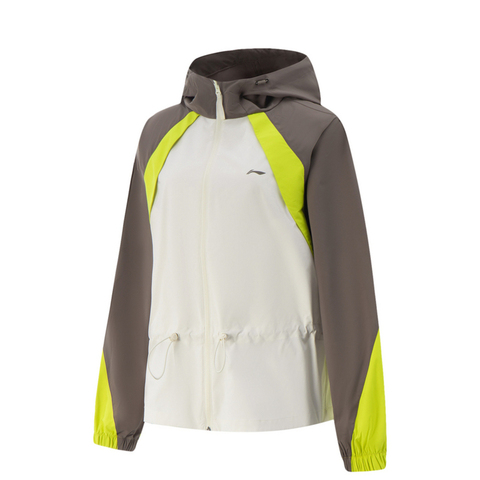 LI-NING李宁2025女子运动风衣梭织连帽外套AFDV682-5