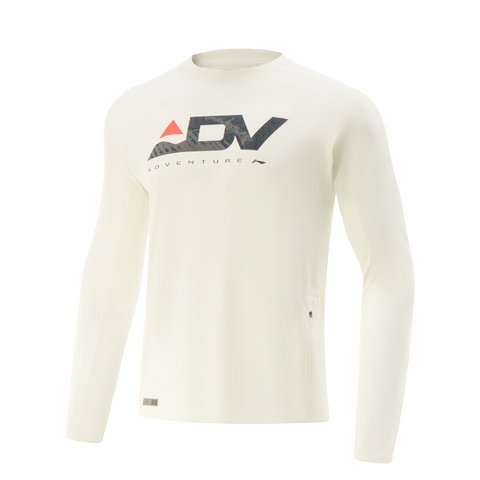 LI-NING李宁2025男子长袖T恤针织无领长TATLV127-11