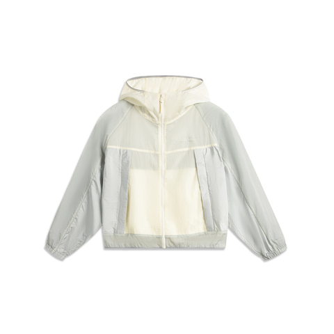 LI-NING李宁2025女子运动风衣梭织连帽外套AFDVA52-1