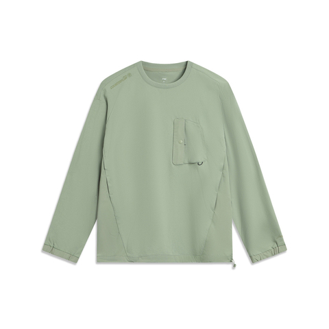 LI-NING李宁2025男子长袖T恤针织无领长TATLV283-3