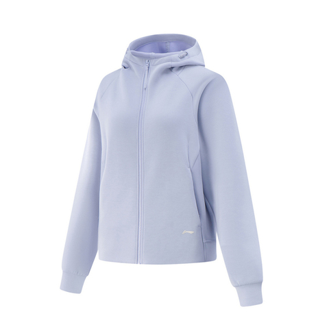 LI-NING李宁2025女子开衫连帽卫衣针织连帽外套AWDV512-2