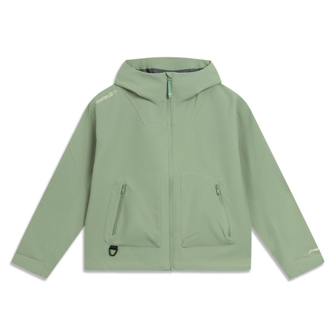 LI-NING李宁2025女子防护珑壳外套梭织连帽外套AFDVB48-3