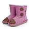 MIFFY/米菲童鞋冬季反毛皮粉色女小童童靴雪地靴DM0192