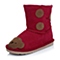 MIFFY/米菲童鞋冬季反毛皮红色女小童童靴雪地靴DM0192