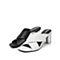 millie's/妙丽夏季专柜同款牛皮时尚透明粗跟女凉拖鞋LEO08BT9