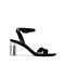 millie's/妙丽夏季专柜同款漆牛皮一字带透明跟女凉鞋LEO05BL9