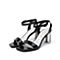 millie's/妙丽夏季专柜同款漆牛皮一字带透明跟女凉鞋LEO05BL9