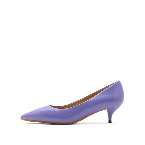 millies妙丽2021秋商城同款漆牛皮时尚通勤浅口细跟女单鞋sbr13cq1