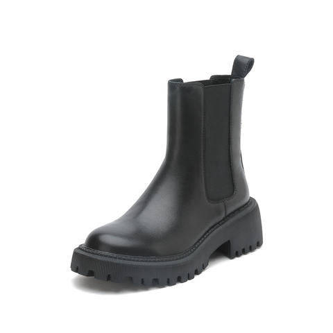 millie's/妙丽2022冬商场同款牛皮时尚烟筒女中靴20C02DZ2