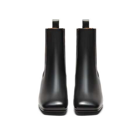 millie's妙丽2023冬新牛皮时尚百搭简约细跟女短靴LBG62DZ3