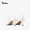 15MINS高跟凉鞋女2020夏季新款商场同款仙女风一字式扣带UEF41BL0