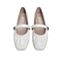 15mins甜美玛丽珍鞋女2021春新商场同款褶皱平跟单鞋UA823AQ1