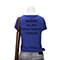 MOUSSY 专柜同款 女款蓝色椭圆领字母图案短袖T恤0106SG90-2200