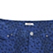 MOUSSY 专柜同款 女款蓝色豹纹点中底腰铅笔长裤0106SW30-0110