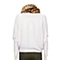 MOUSSY 专柜同款 女款白色蝙蝠袖圆领宽松针织衫0106SA80-0950