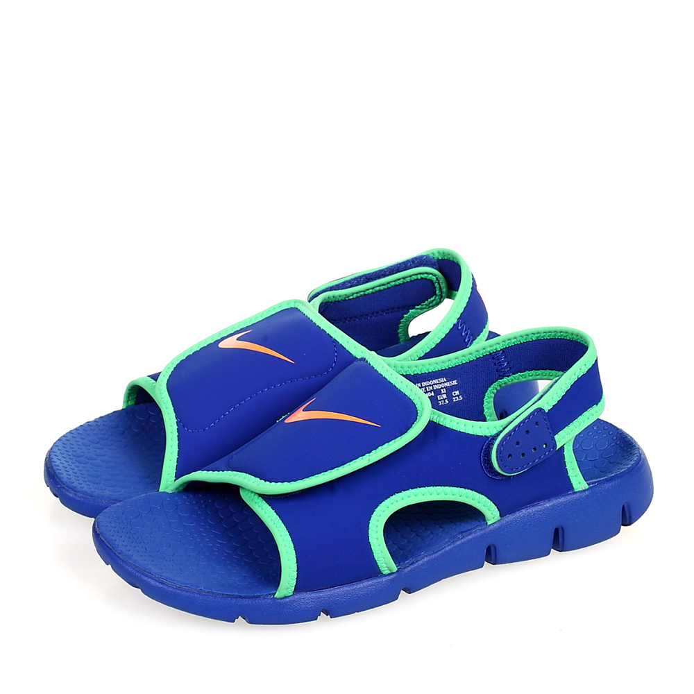 nike耐克童鞋夏季深蓝色男中童沙滩凉鞋386518-404