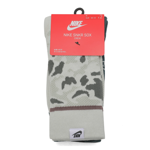 Nike耐克中性U SNKR SOX CREW 2PR - CAMO袜子优惠装SX7284-943