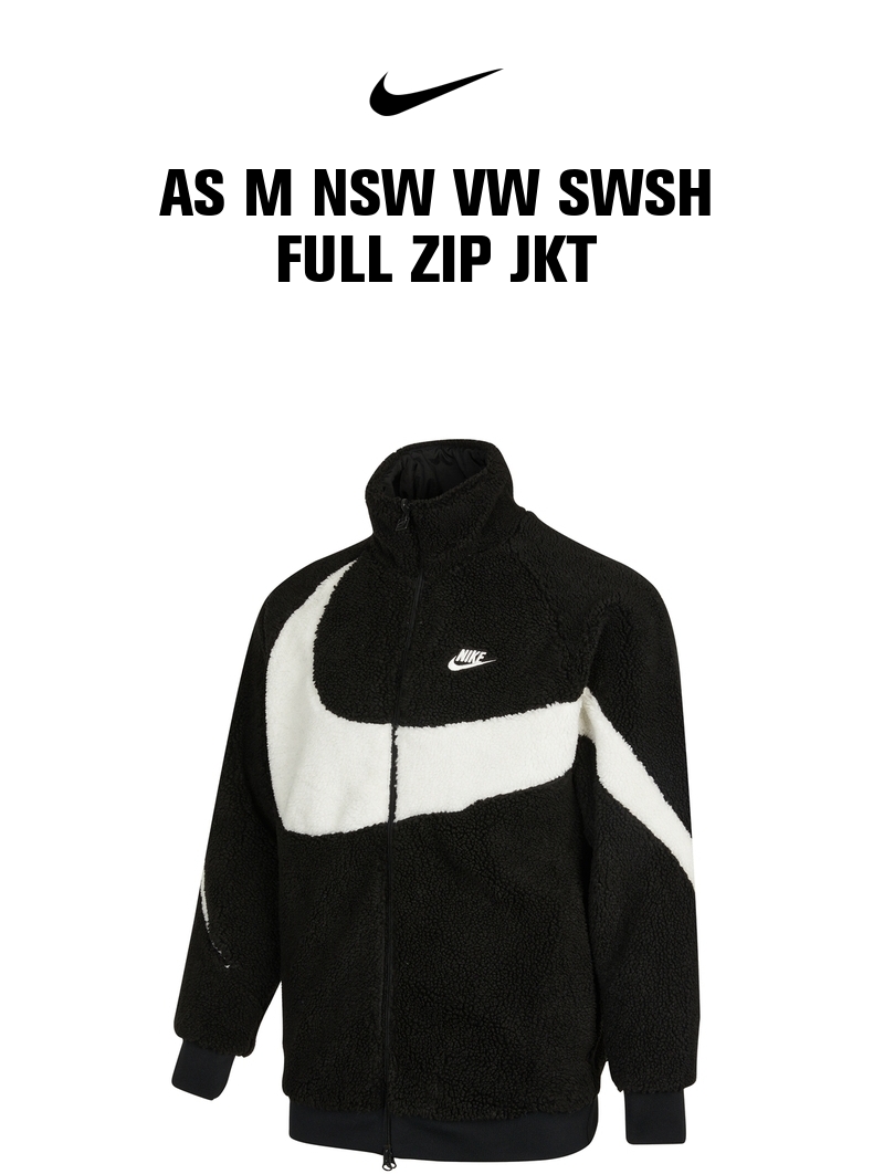 耐克BQ6546黑色】Nike耐克2022年新款男子AS M NSW VW SWSH FULL ZIP