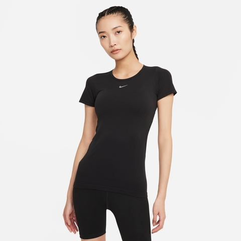 Nike耐克2022年新款女子AS W NK DFADV AURA SLIM SS TOP短袖T恤DD0589-010