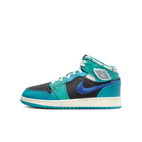 NIKE耐克2024大童AIR JORDAN 1 MID SS BG乔丹篮球鞋FJ9482-004