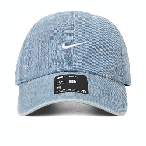 NIKE耐克2024中性U NK CLUB CAP U CB DENIM 24 L弯沿帽HF0383-429