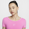 NIKE耐克2024女子AS W NK ONE FITTED DF SS TOP G无领短THM4584-675