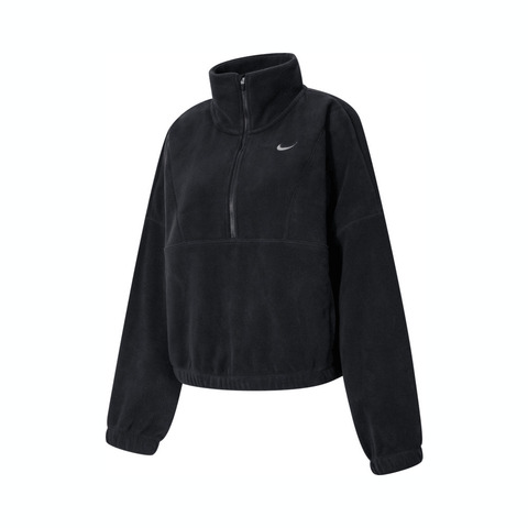 NIKE耐克2024女子AS W NK ONE TF HZ TOP POLAR人造毛绒套头衫FV7956-010