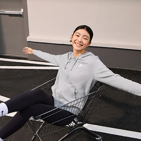 NIKE耐克2025女子AS W NSW CLUB FLC FZ HOODIE ST针织连帽外套DQ5472-063