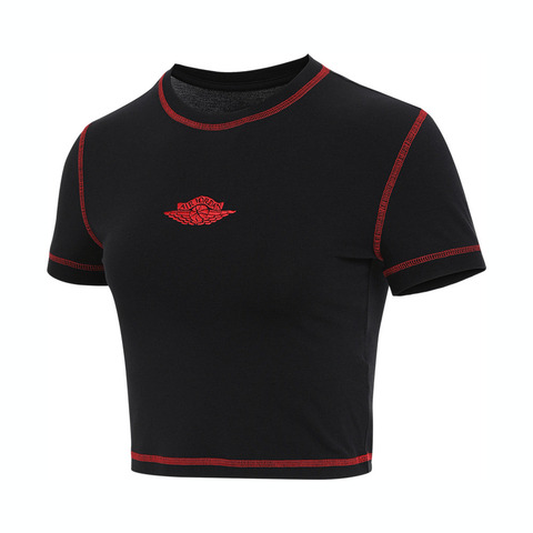 NIKE耐克2025女子AS W J SS SLM CRP GFX TEE RAIR针织无领短TIB2921-010