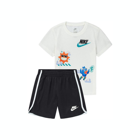 NIKE耐克2025小童短袖T/短裤针织无领短TNY2522073PS-001