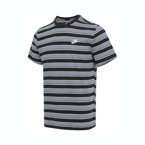 NIKE耐克2025男子AS M NSW TEE CLUB STRIPE SP25针织无领短THJ0551-010