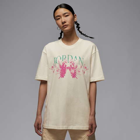 NIKE耐克2025女子AS W J SS OS GFX TEE BFLY针织无领短TIB7032-133