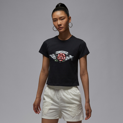 NIKE耐克2025女子AS W J FLT SS SHGF GFX TEE TT针织无领短THV0219-010