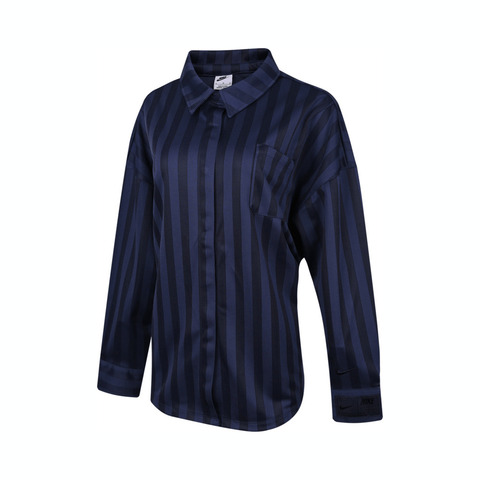 NIKE耐克2025女子AS W NSW JQRD STRIPE BTTN DOWN梭织长袖衬衫HV1957-410