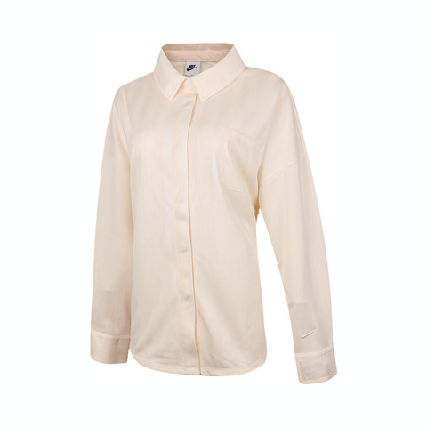 NIKE耐克2025女子AS W NSW JQRD STRIPE BTTN DOWN梭织长袖衬衫HV1957-110