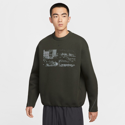 NIKE耐克2025男子AS M NK TECH FLC CREW GX针织无帽卫衣HV1341-355