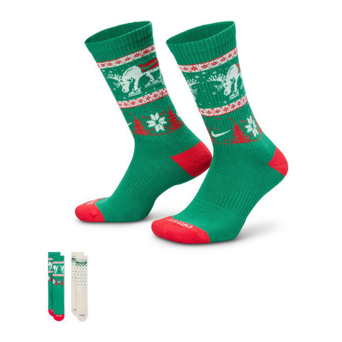 NIKE耐克2025中性U NK ED PLS CSH CREW WW 2PR中袜优惠装HV6939-901