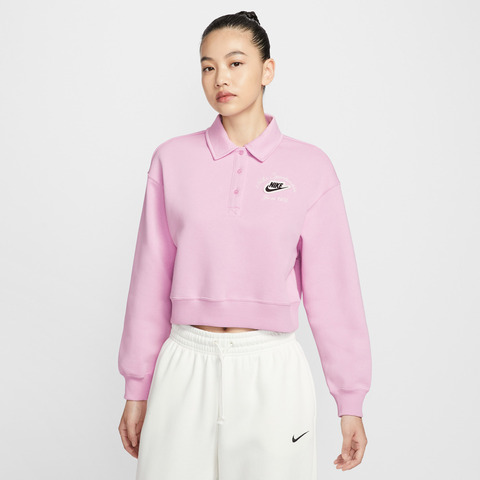 NIKE耐克2025女子AS W NSW PHNX FLC COLLARED PO针织无帽卫衣IM7487-623