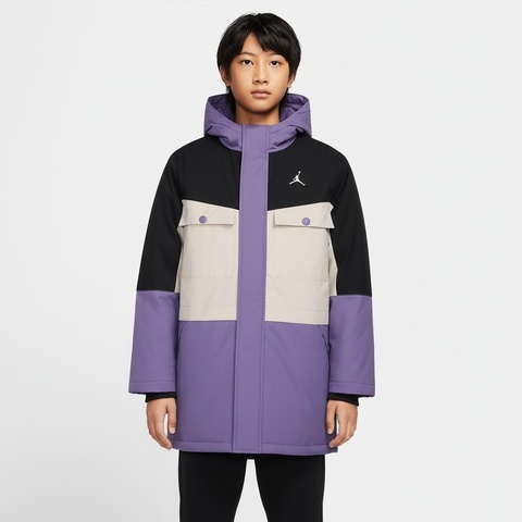 NIKE耐克2025大童中长款棉服厚棉服JD2542063GS-002