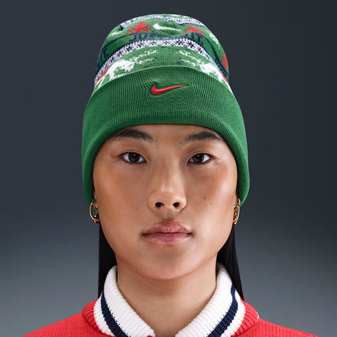 NIKE耐克2025中性U NK PEAK BEANIE SC HOL25 L针织帽HV7024-324