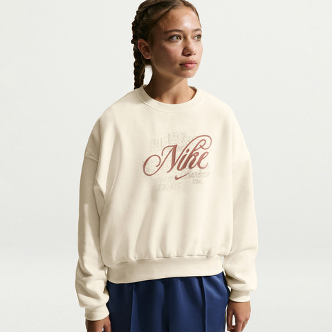 Nike KidsNike Kids2026女大童G NSW CLUB FLC BXY CREW GFX针织无帽卫衣IF1727-047